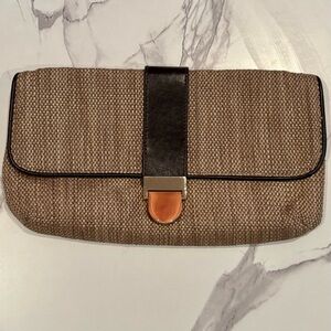 Banana Republic Tan and Black Clutch